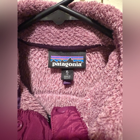 Patagonia Girls Re-Tool Snap-T Pullover Purple , size XL/14years - Picture 4 of 6
